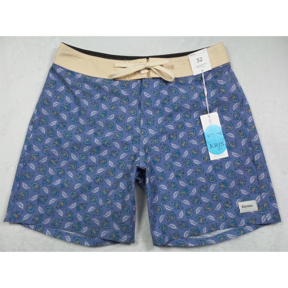 Rhythm Shorts Mens Size 32 Purple Madrid Trunk Signature Fit Boardshorts NWT